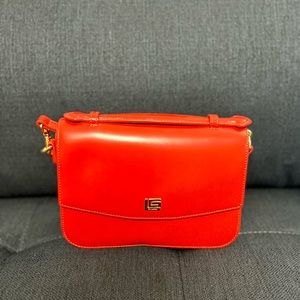 Guy Laroche orange/red crossbody purse